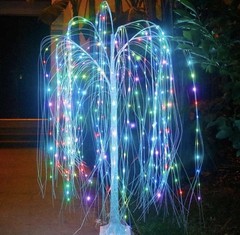 5Ft LED Lighted Tree Weeping Willow Tree Outdoor Colors Changing Light Up