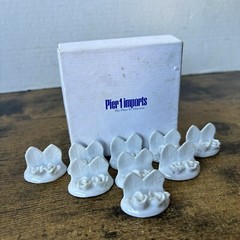 Set Of 9 Floral Ceramic Wedding Card Holders – White W Flowers Pier 1 Imports