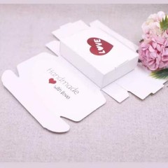 100x Handmade with love Product Packaging Box Jewelry Necklace Bracelet Packing