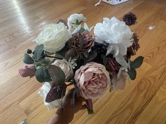 Lings Moment Artificial Wedding Bouquet Flowers Pink Purple White