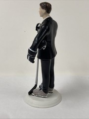 Porcelain Hockey Player Groom Figurine Cake Topper 5 7/8″ / 15cm by Weddingstar