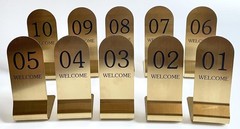 SIWOT 6/8 Inches Height Stainless Steel Place Cards 10pcs/Set Double Sided St…