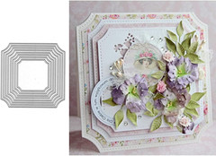 8Pcs/Lot Irregular Frame Metal Die Cuts,Flower Frame Square Wedding Card Cutting
