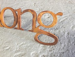 3D CORTEN STEEL House SIGN Rustic Unique CUSTOM Laser Cut Weathering RUSTED