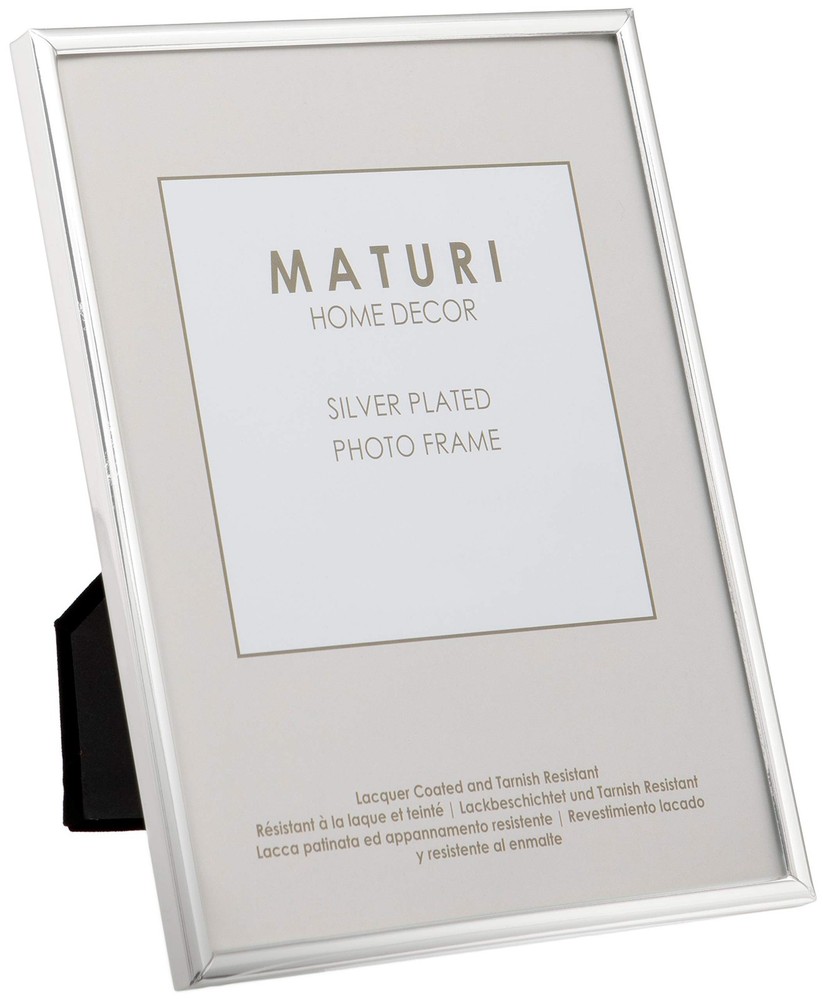 Maturi Silver Plated Photo Frame – Thin Edge, 4 x 6-inch (10 x 15cm) 4×6