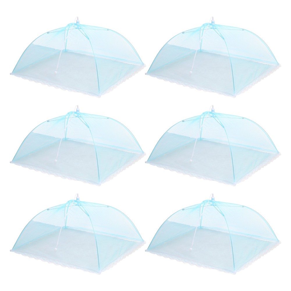 6 Pcs Large and Tall Food Covers 17″ Mesh Food Covers for Outdoors, Blue