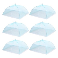 6 Pcs Large and Tall Food Covers 17″ Mesh Food Covers for Outdoors, Blue