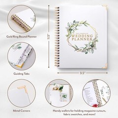Wedding Planner – Planning Book & Organizer, Bridal Binder w/ Countdown Calendar
