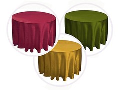 12 Round 120″ inch Quality SATIN Tablecloth WEDDING 25 COLOR 5′ Feet table USA
