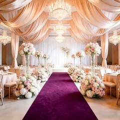 Purple Carpet Runner for Party Aisle Runner for Wedding Ceremony Outside 4×20