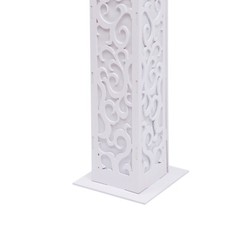 8* Flower Columns w/ LED Lights White PVC Wedding Roman Decorative Column