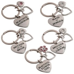 Heart Keyring Wedding Gift – Maid of Honour Mother of Bride / Groom Bridesmaid