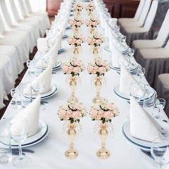 10 Pcs Vase & Pillar Candle Holder for Tables Wedding Supplies Decoration