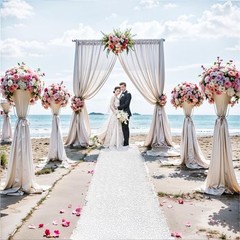 Thickened Aisle Runner for Wedding CeremonyFeet White Aisle Vine（3x100feet）