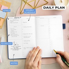Legend Planner Daily for 3 Months – Undated Monthly Weekly & Daily Planner
