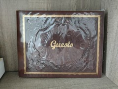 Barnes & Noble Leather Guest Book Made In Italy 8.5″x 10.5″ Brand New In Plastic