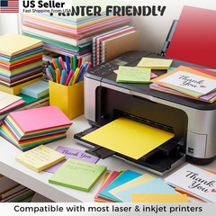 SallyFashion 60 Sheets Colored Cardstock Paper 12×12, Medium, multi