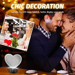 6 Pieces 2 mm Acrylic Sheet Transparent LED Film for LED Light Base Thick Heart