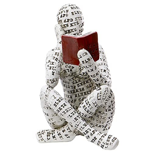 Modern Abstract Reading Women Statue Aesthetic Sculpture for Home Decor