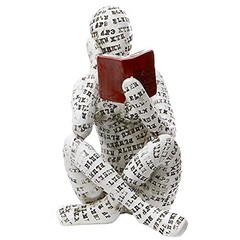 Modern Abstract Reading Women Statue Aesthetic Sculpture for Home Decor