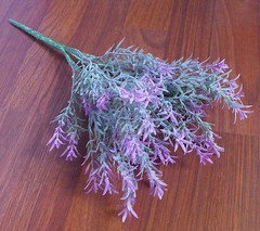 4 Flocking Plastic Grass Bushes Artificial Plants(2 Pink and 2 Purple)