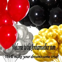 Jonhamwelbor Gold Balloons Chrome Metallic 50 Pack 12 inches A2-metallic