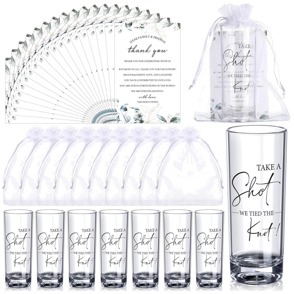 «Take a Shot We Tied the Knot – 50 Wedding Glasses»