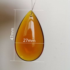 20Pcs 47mm Crystal Smooth Drop Pendant Prism Chandelier Lamp Lighting Part