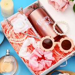 20 Pcs Flower Girl Proposal Gifts Set Water Bottle Tumbler Round Glasses Neck…