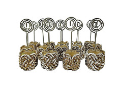 Western Rope Theme Place Card Holders Set Of 14 Wedding Party Resin Gold White