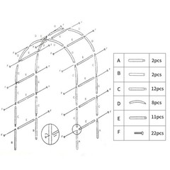 7.9 ft Metal Green Stand Arch Wedding Party Prom Garden Floral Decoration US