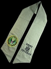 US Army Seal (Green) Cotton Wreath Sash (2 Logos) 50k Stitch