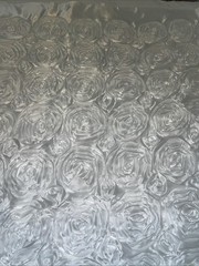 2x 3D Rosette Satin Ribbon Wedding Party decoration 84 X52 Fabric
