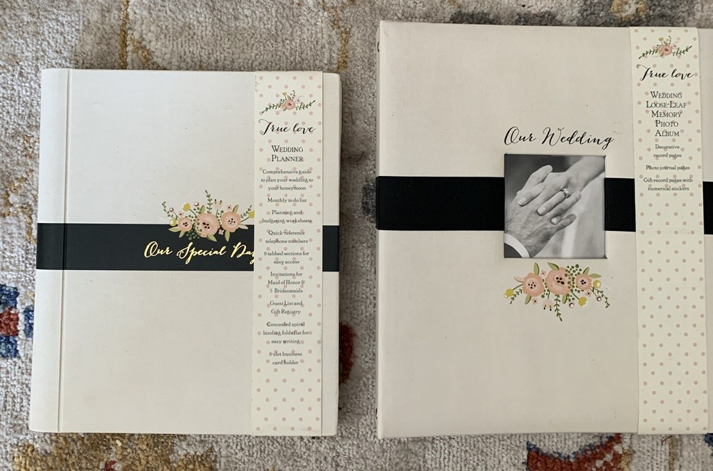 True Love Wedding PLANNER ORGANIZER + Memory Photo Album New CR Gibson Ret.$70
