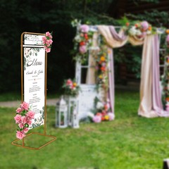 Gold Freestanding Wedding Arch – Metal Backdrop Stand for Parties & Events