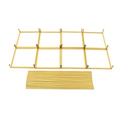 4PCS 23.6” Gold Metal Flower Stands Rectangular Stable Base Easy to Install