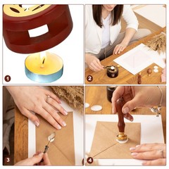 15mm Round Blank Wax Seal Stamp, Removable Brass Head without Carving