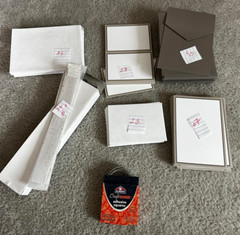Gartner INVITATION KIT taupe blank invitations, envelopes, and response cards