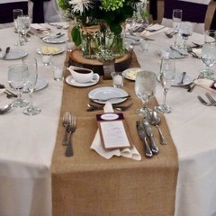 10 Burlap 100% Natural Jute Table Runner 14″x108″ inch Wedding Party USA Seller