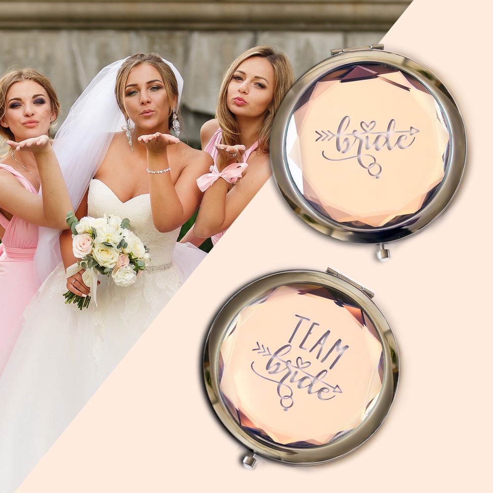 Pack of 6 Bridesmaid Wedding Gifts Favors Team Bride Bridesmaids Makeup Mirrors