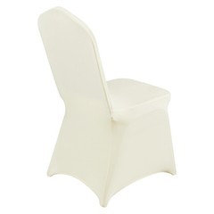 100 PCS Ivory Chair Covers Polyester Spandex Stretch Slipcovers Wedding Party