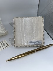 90s Beverly Clark Ivory Pearl and Lace Wedding Guest Book, Pillow and Pen
