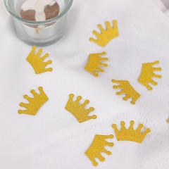 Balsa Circle 300 Gold Crown Glittered Paper Confetti Party Table 1″,