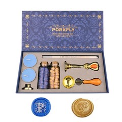 2 Pieces Letter P Wax Seal Stamp Set,Initial Alphabet Wax Seal Stamp Kit Vint…
