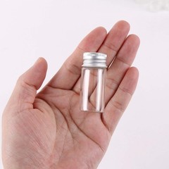 MaxMau 100 10ml Vials Small Mini Tiny Glass Bottles Clear Empty Jars