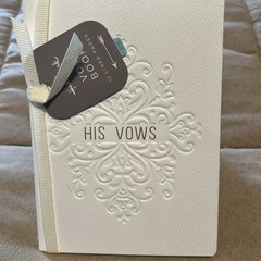 Hallmark Wedding Vow Books Her Vows & His Vows 12 Lined Pages Blank