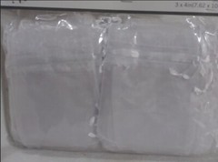 White Small Wedding Organza Gift Bags w/ Drawstring 3×4 for Jewelry Candy 50Pcs