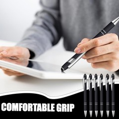 50 Pcs Black Inkling Ballpoint Pen with Stylus 2 in 1 Ballpoint Pen for Touch…
