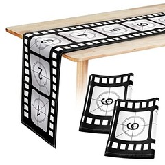 12 x 72 Inch Movie Night Table Runner Movie Theme Party 3 Classic Style