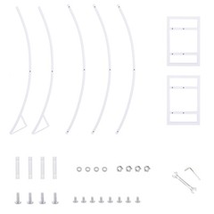 Extra Strong Round White Metal Wedding Arch Circle Backdrop Stand Balloon Arbors